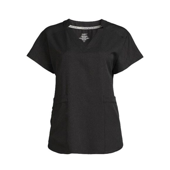 Women’s Scrub Woven Twill V-Neck Top Anti-Bacterial Technology Size S - Picture 1 of 5